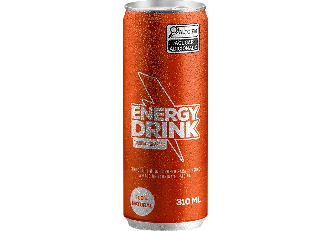 Lata de energético laranja — sleeve