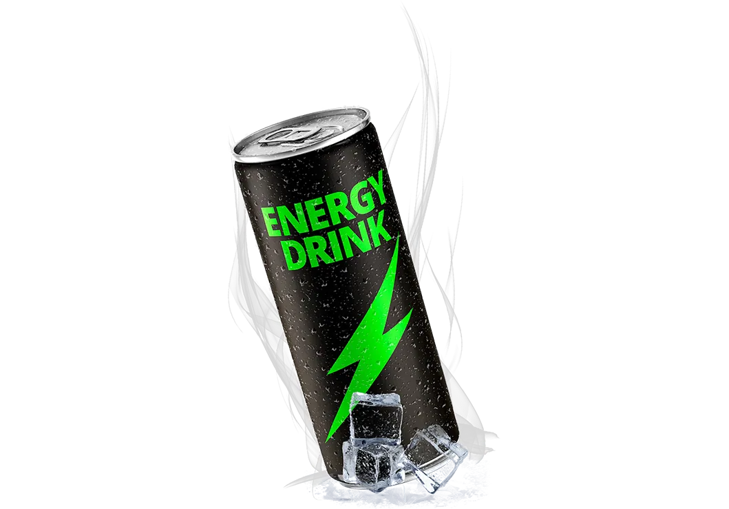 Lata preta de energético — sleeve